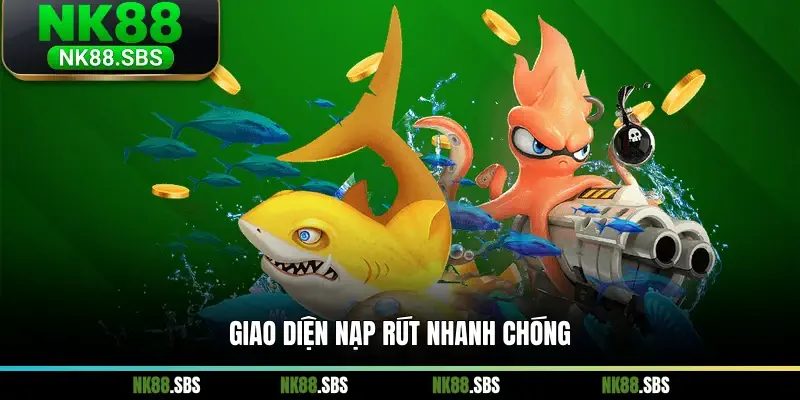 Giao diện nạp rút nhanh chóng